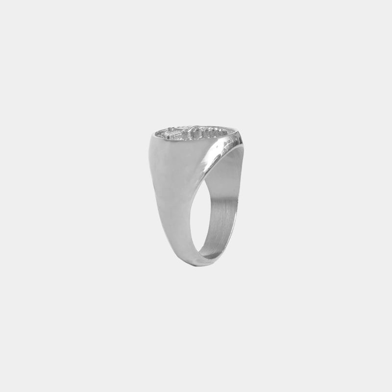 Caduceus Ring - White Gold