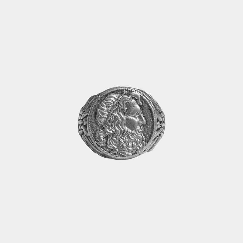 Poseidon Coin Ring - Ancient Silver