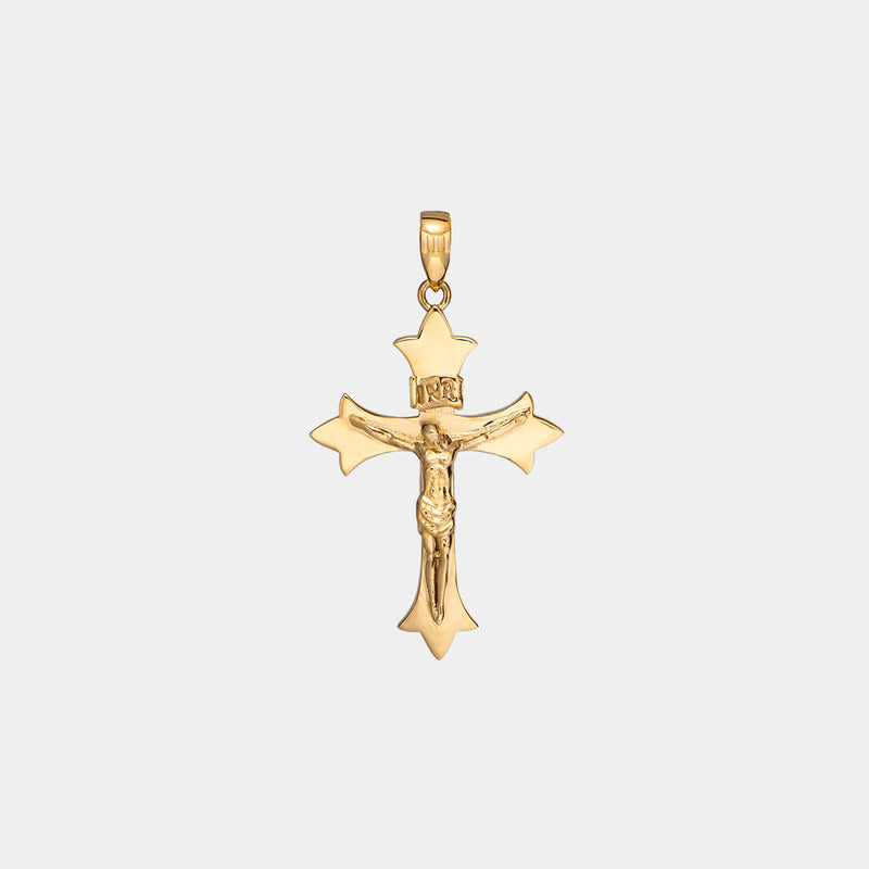 Medieval Crucifix Pendant - Gold
