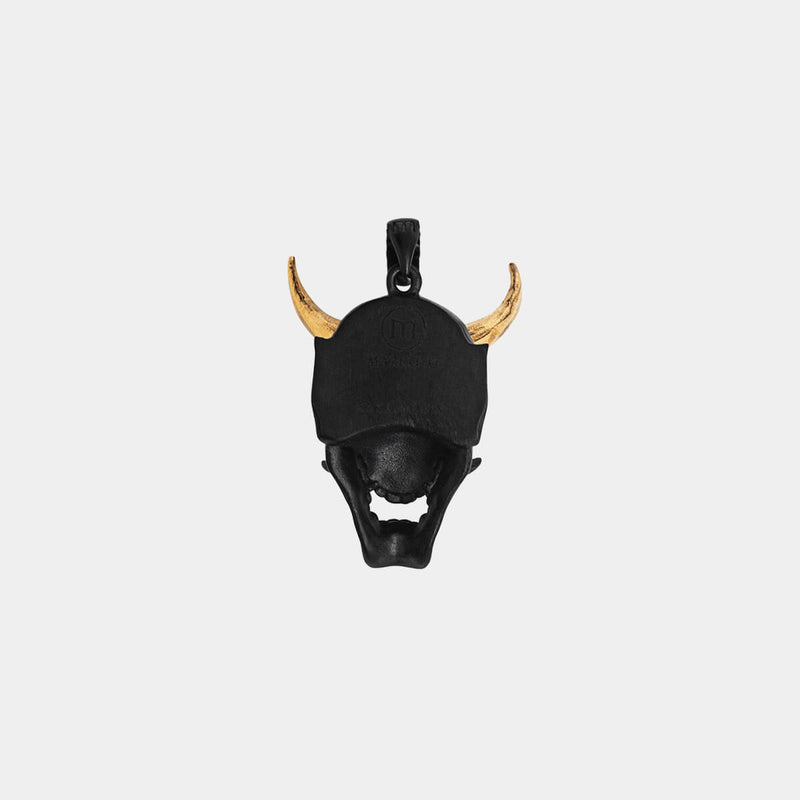 Oni Mask Pendant - Black