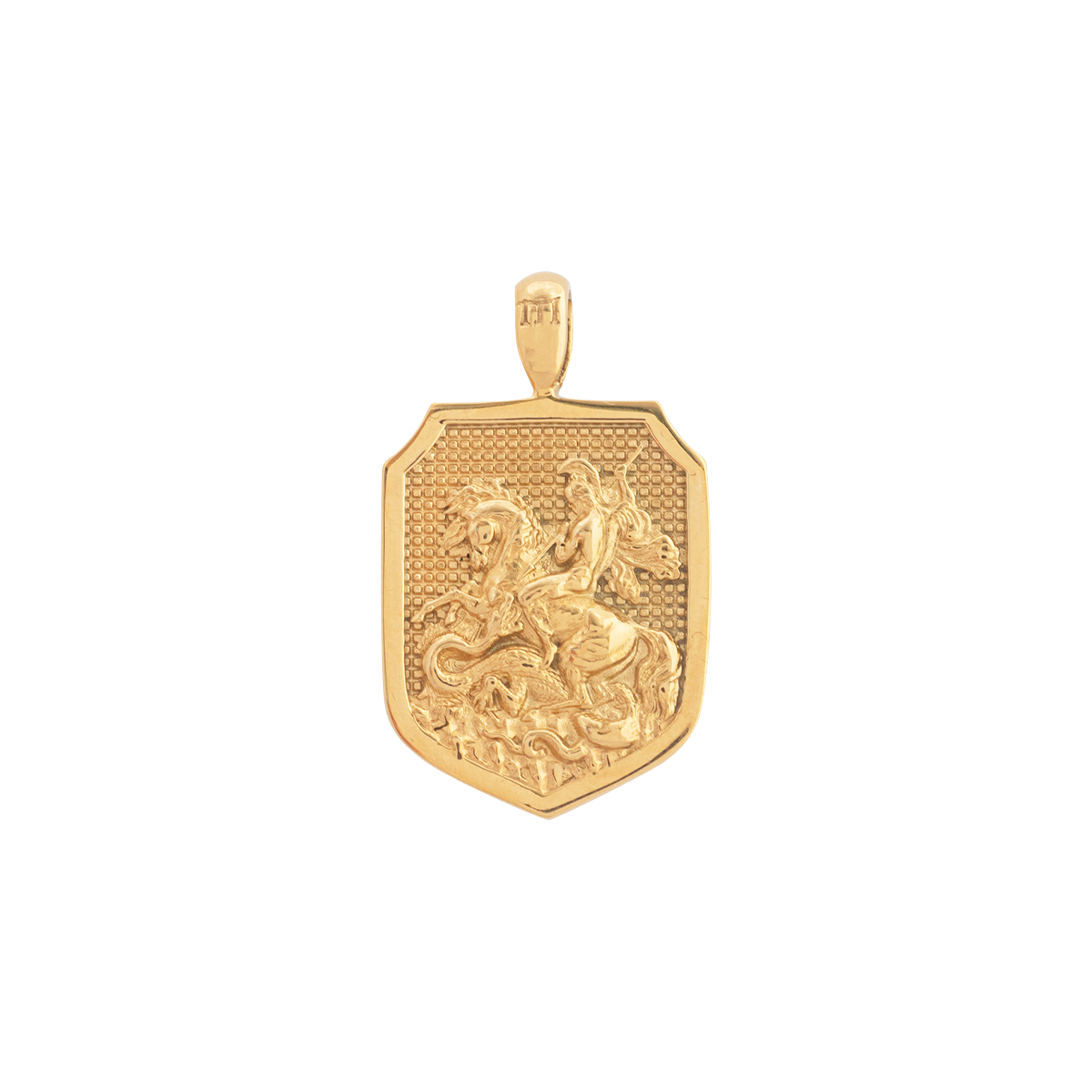Saint george gold discount pendant
