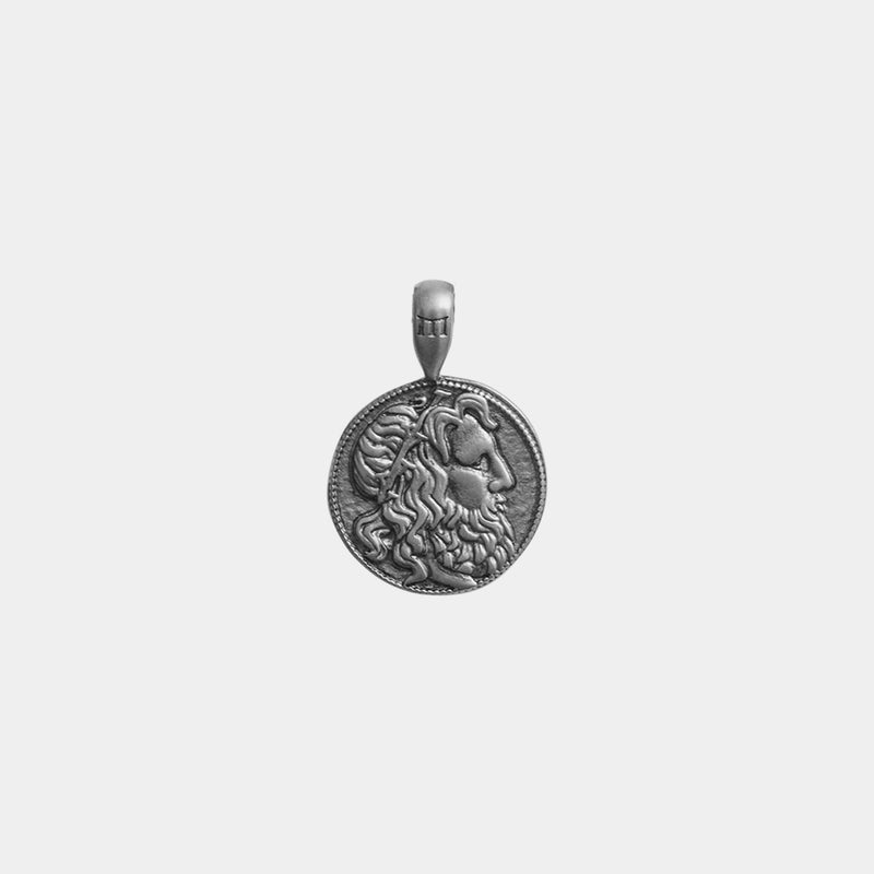 Poseidon Coin Pendant - Ancient Silver