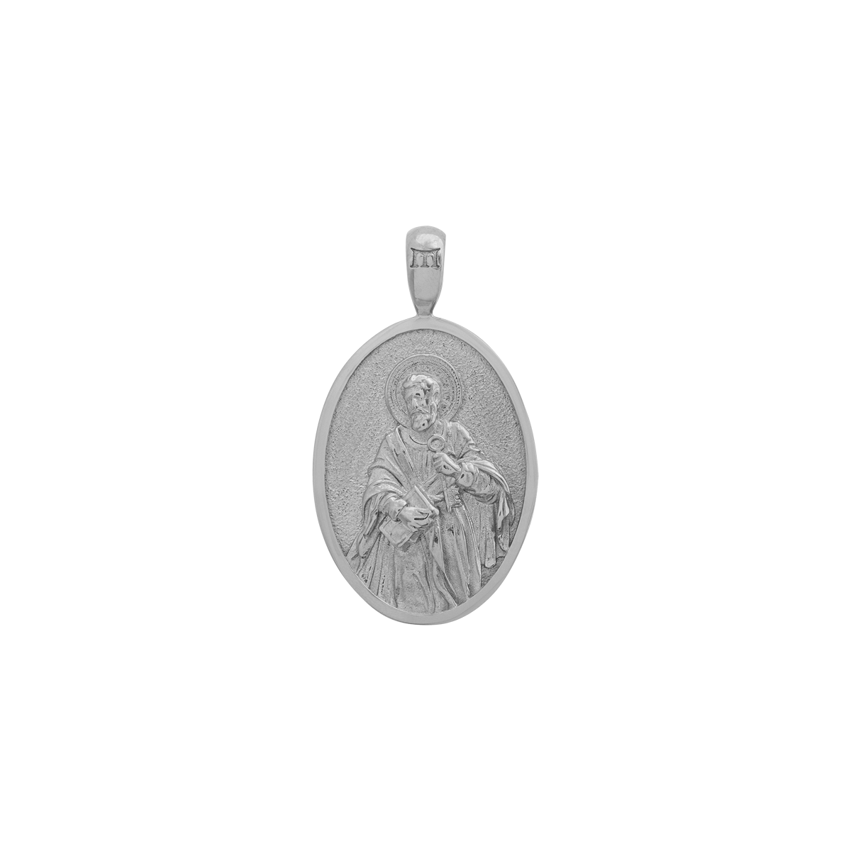 St. Peter Pendant White Gold Plated St. Peter Pendant Marcozo