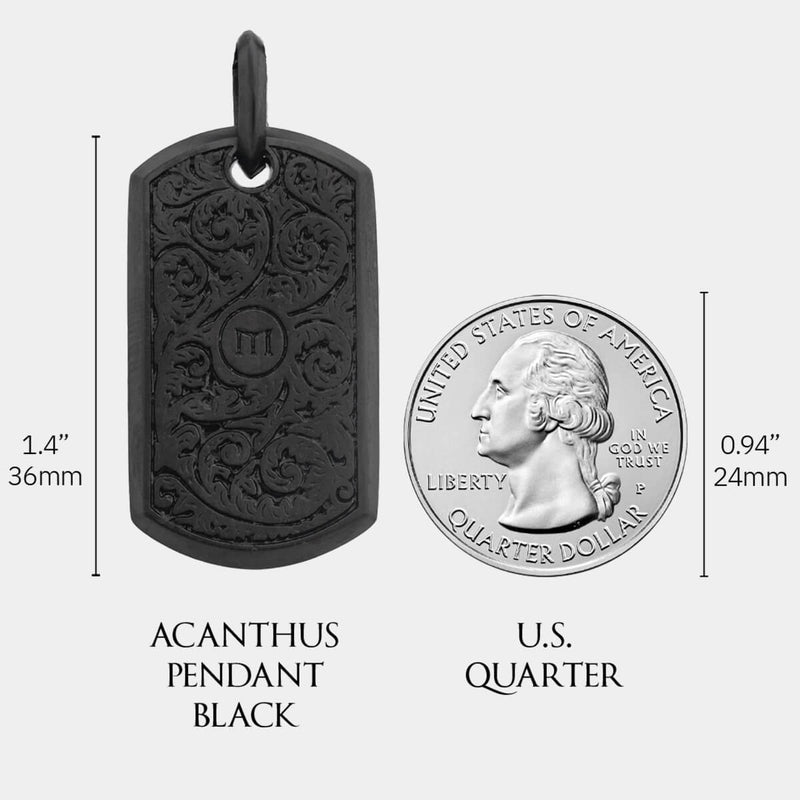 Acanthus Pendant - Black