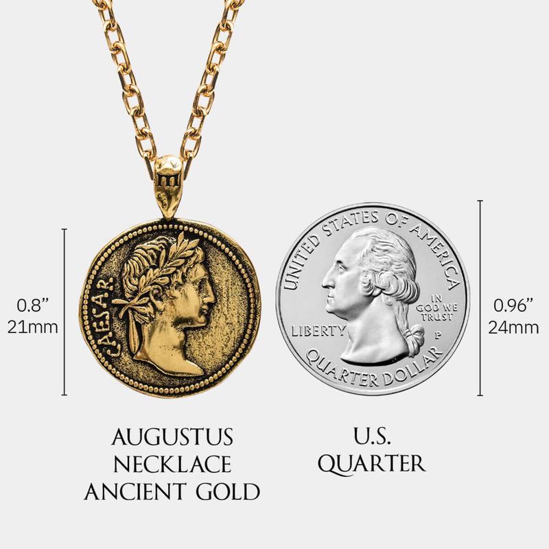 Augustus Pendant - Ancient Gold