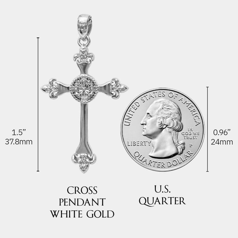 Cross Pendant - White Gold