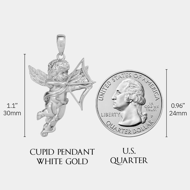 Cupid Pendant - White Gold
