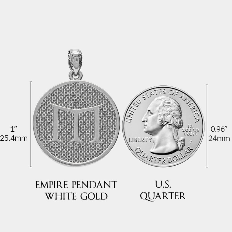 Empire Pendant - White Gold