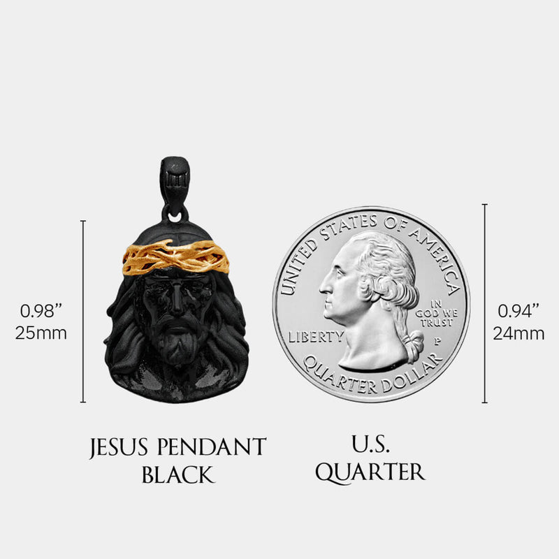 Jesus Pendant - Black