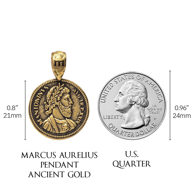 Marcus Aurelius Pendant - Ancient Gold