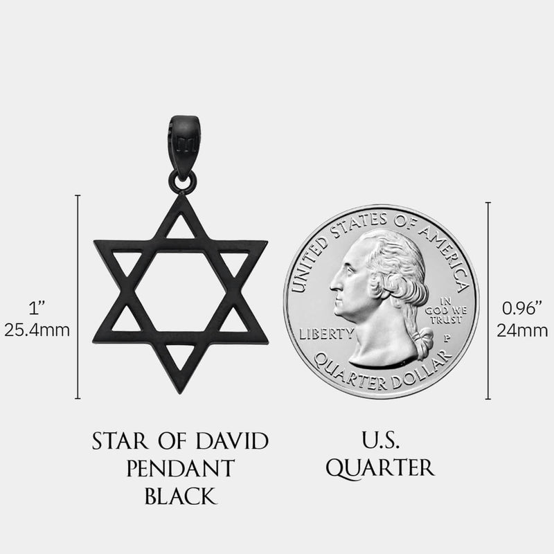 Star of David Pendant - Black