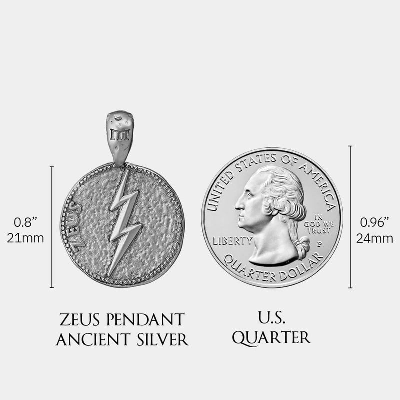 Zeus Pendant - Ancient Silver