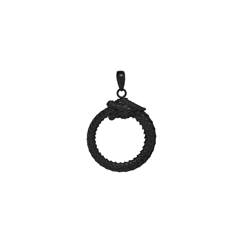 Ouroboros Pendant - Black