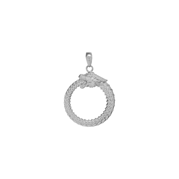 Ouroboros Pendant - White Gold