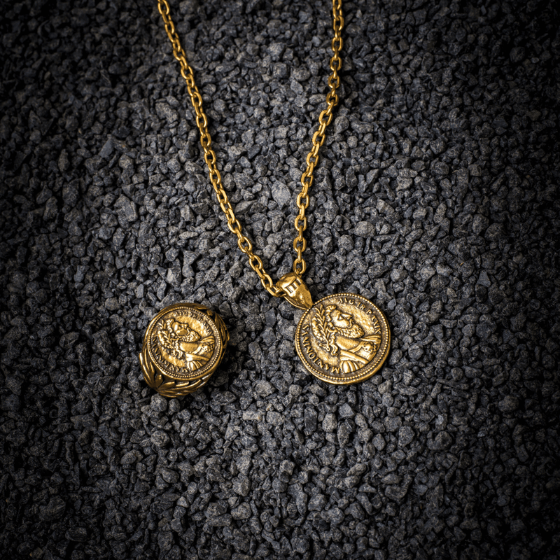 Marcus Aurelius Pendant - Ancient Gold