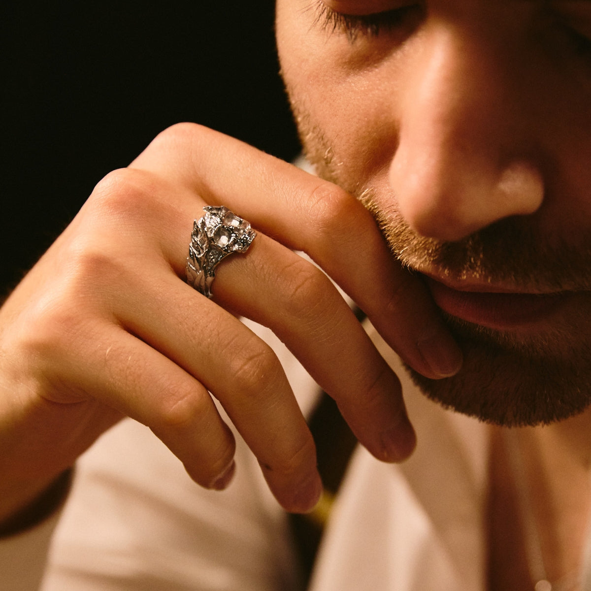 Dead Emperor Ring - White Gold - Marcozo