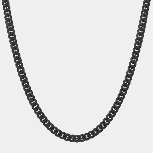 Miami Cuban Link Chain - Black (8mm)