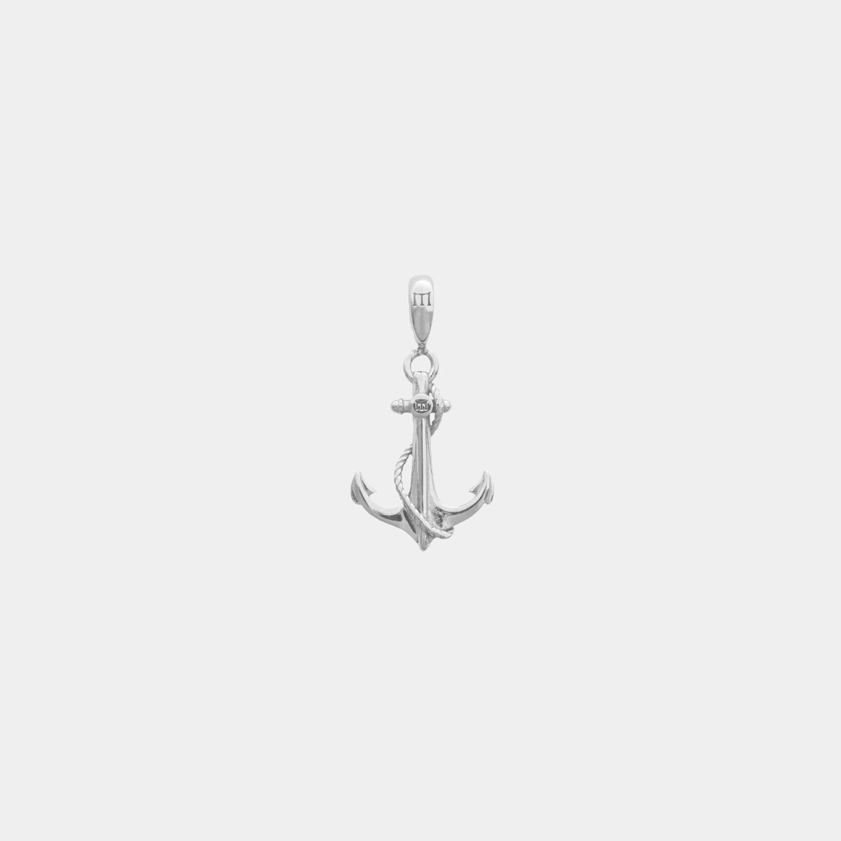 Mini Anchor Charm - White Gold - MARCOZO
