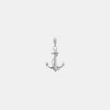 Mini Anchor Charm - White Gold - MARCOZO