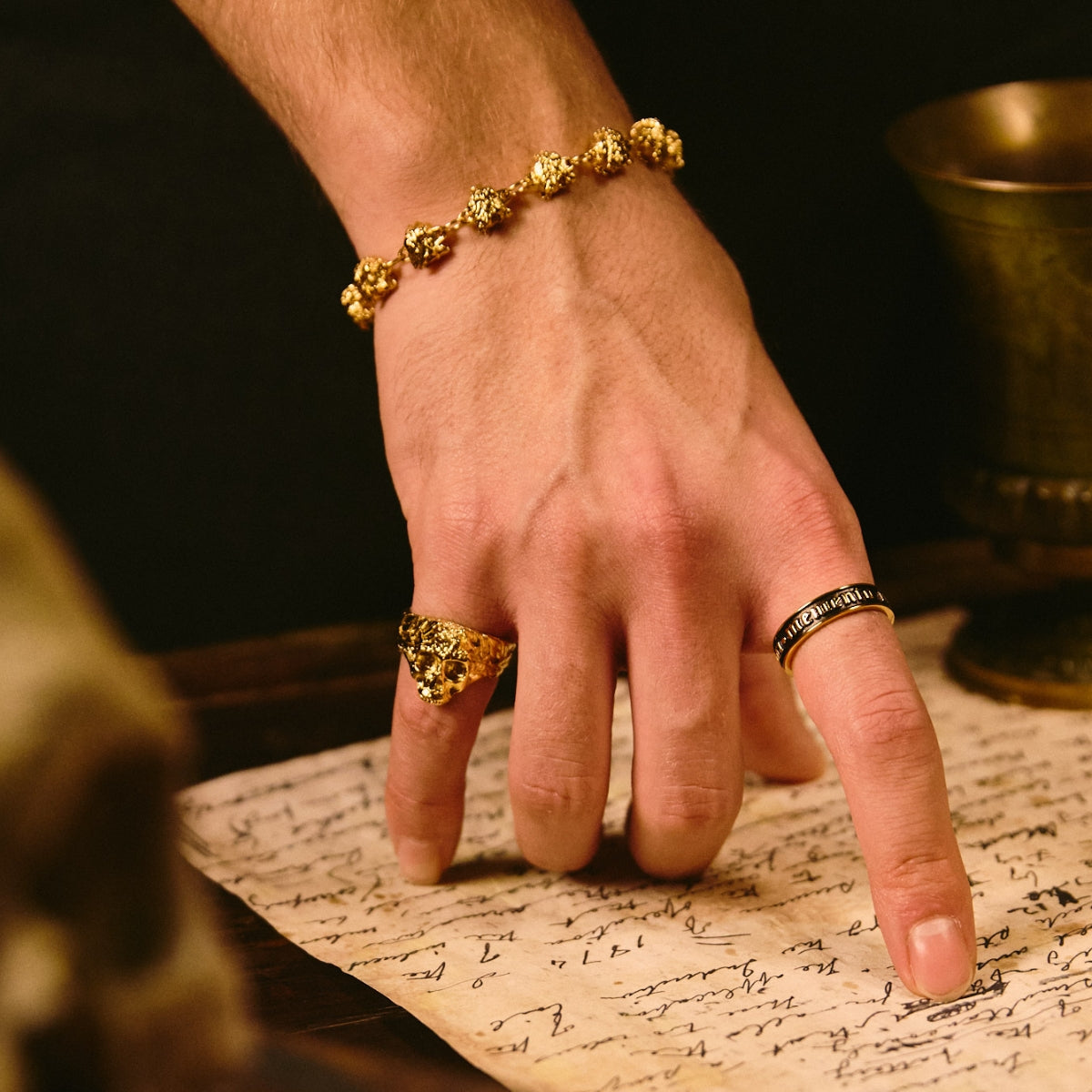 Dead Emperor Ring - Gold | Memento Mori Ring Jewelry | Marcozo