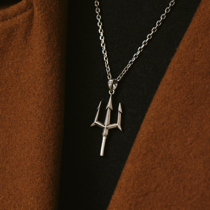 Trident Pendant Sterling Silver