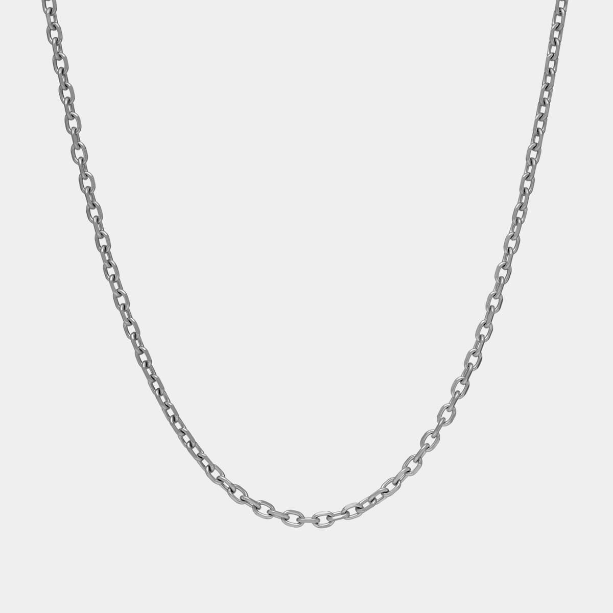 Cable Link Chain | 18kt White Gold Men's Cable Link Chain