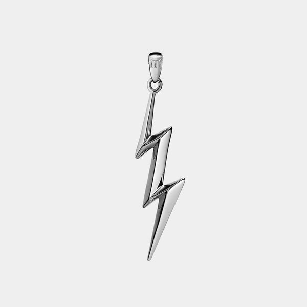 Thunderbolt Pendant - White Gold