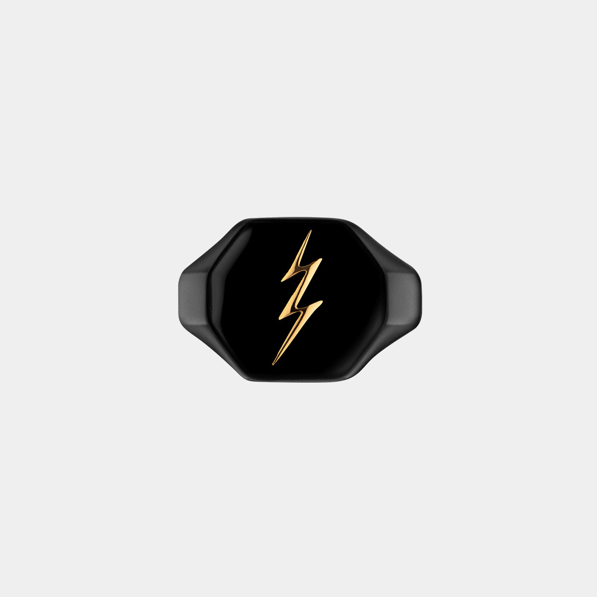 Zeus Thunderbolt Ring | Black Gold Lightening Bolt Ring | Marcozo