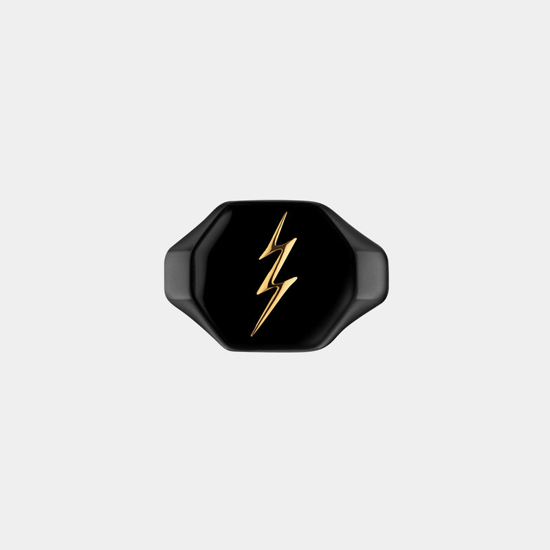 Thunderbolt Ring - Black