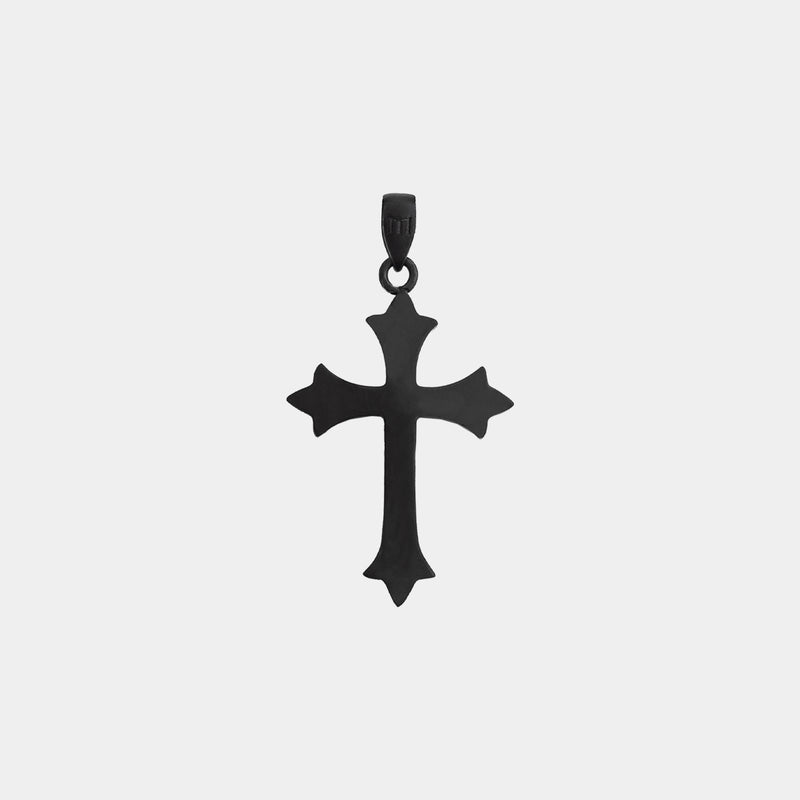 Medieval Cross Pendant - Black