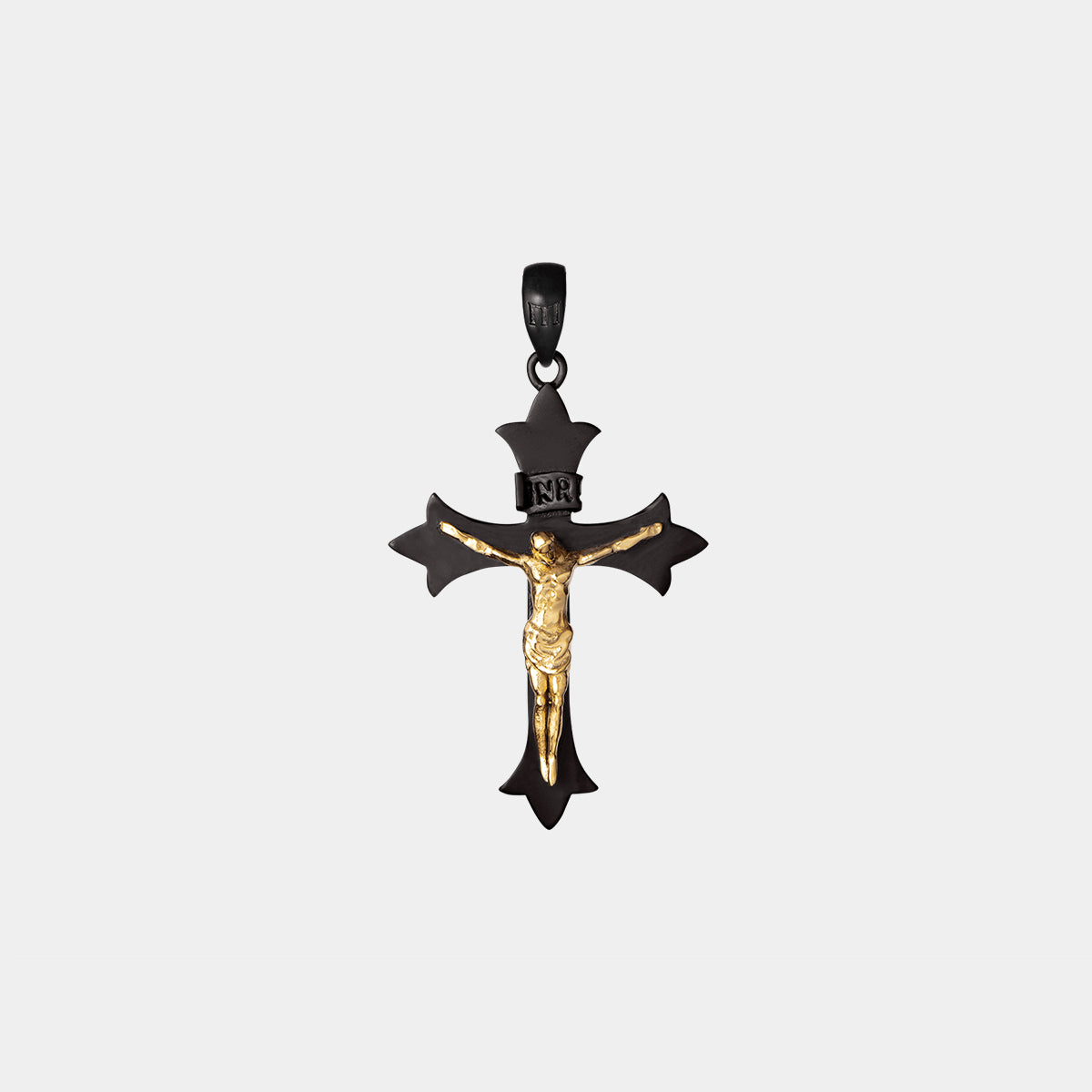 Medieval Crucifix Pendant - Black - Marcozo