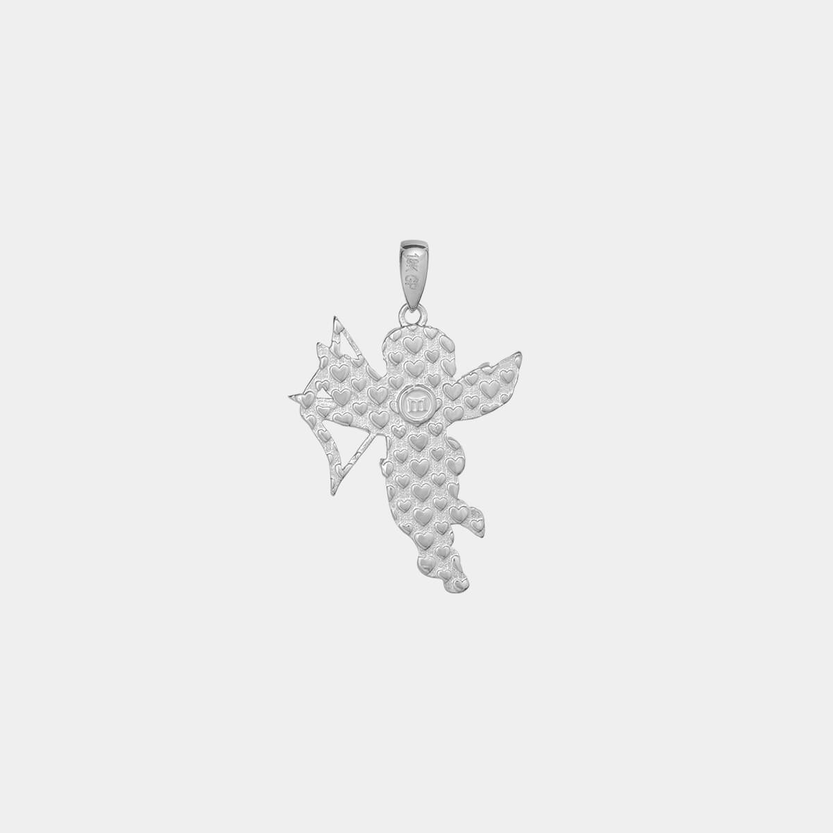 Cupid Pendant | White Gold Plated Cupid Pendant | Marcozo – MARCOZO