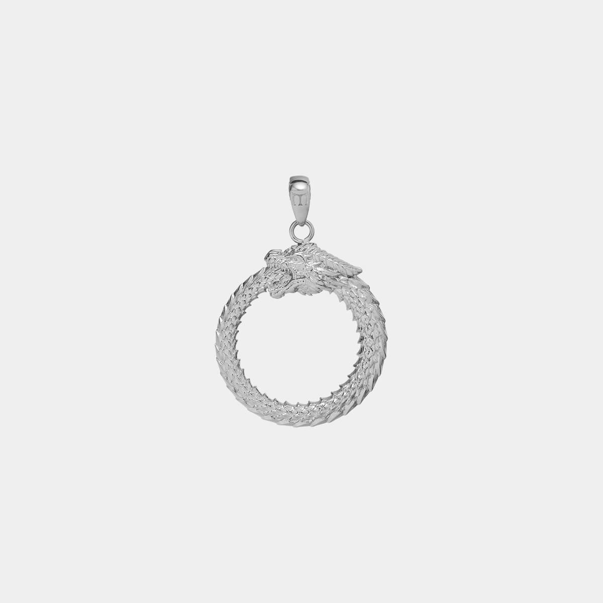 Ouroboros Pendant - White Gold - Marcozo