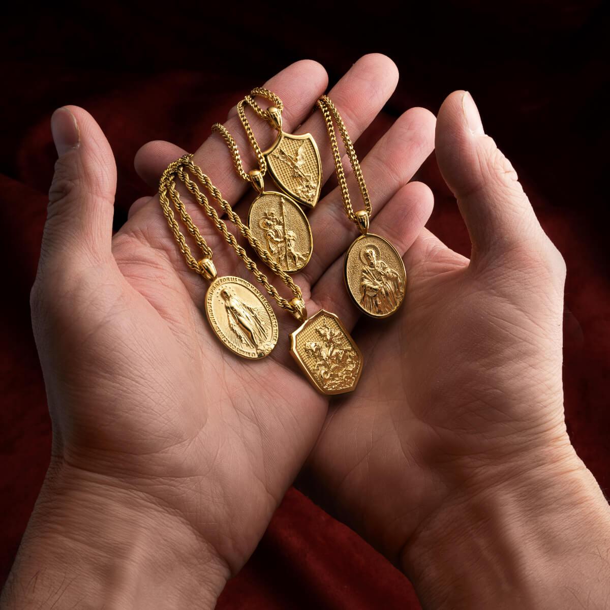 St. Christopher Pendant - Gold - Marcozo