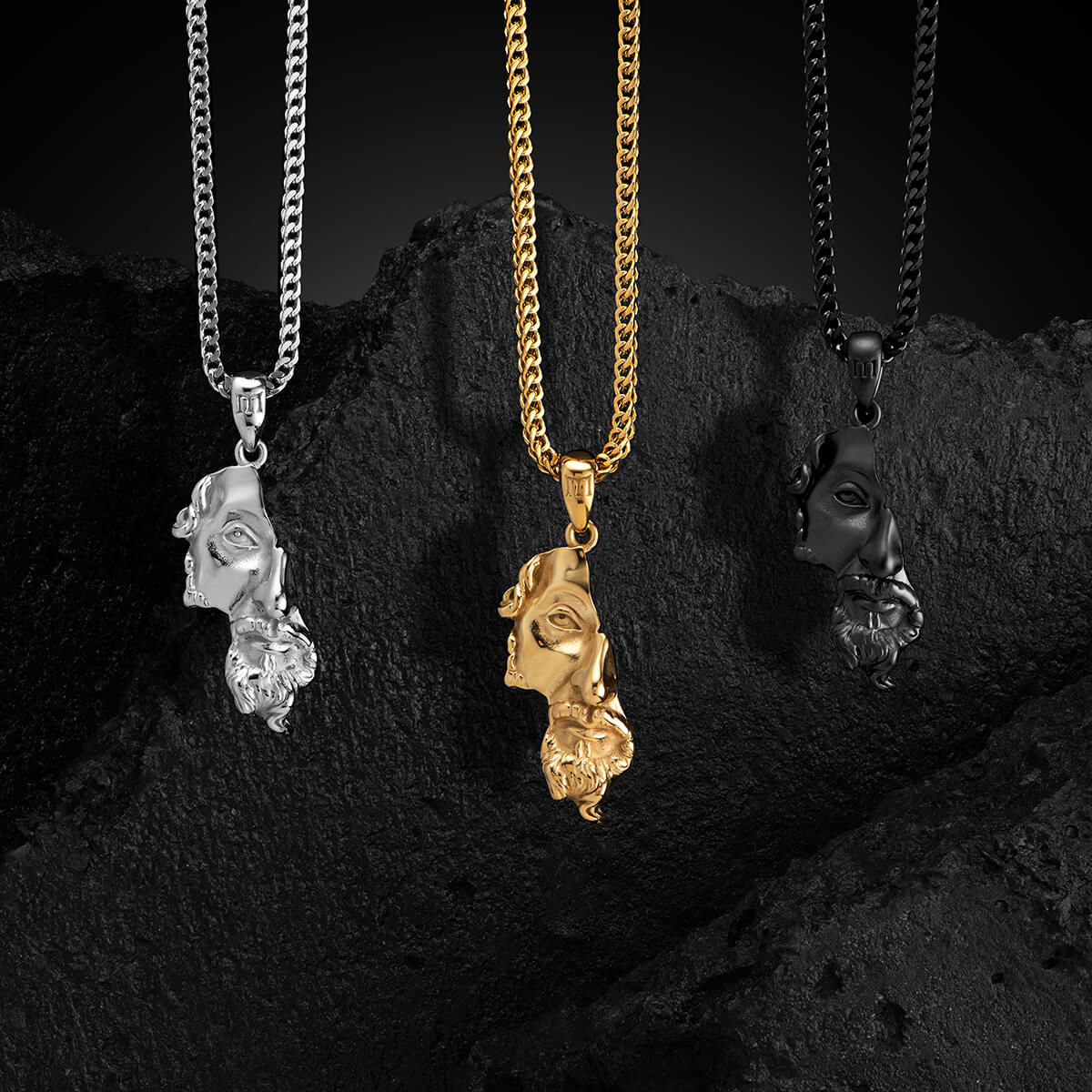 Fragmented Marcus Pendant - Black - Marcozo