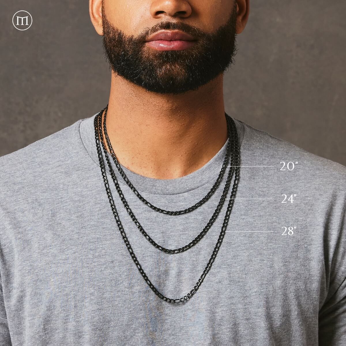 Figaro Chain | Black Plated Figaro Chain | Marcozo – MARCOZO