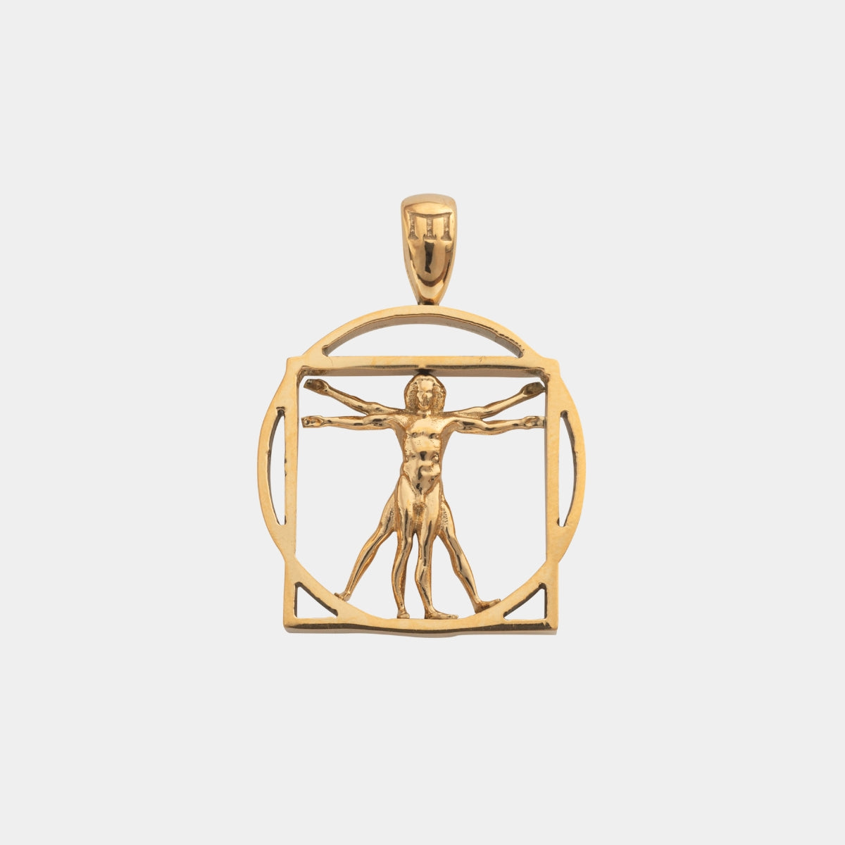 Vitruvian Man Pendant - Gold - MARCOZO