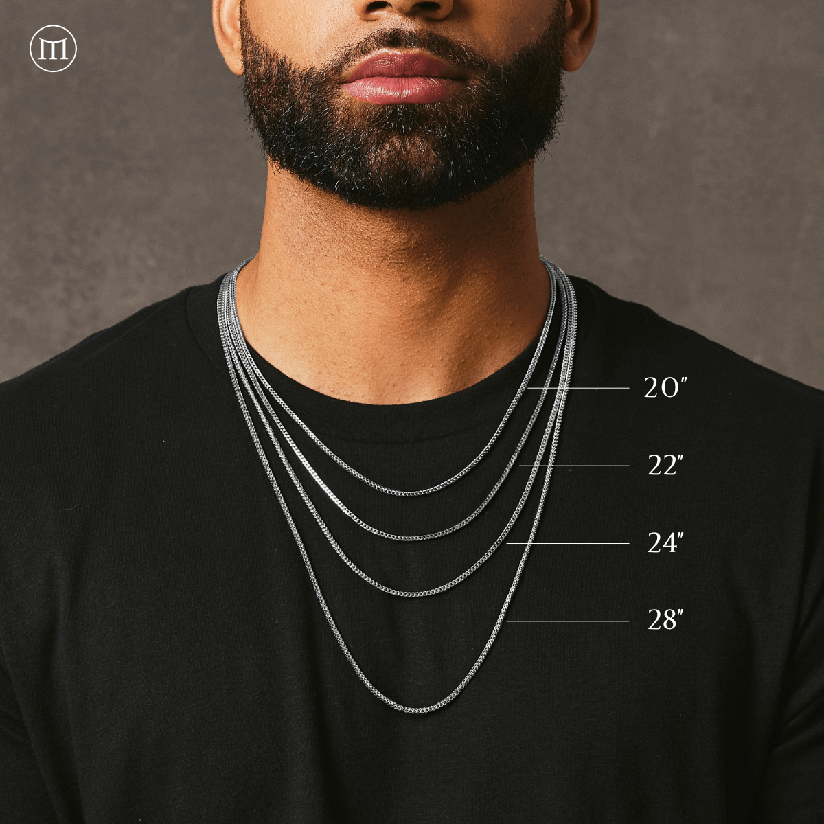 Franco Chain | White Gold Plated Franco Chain Necklace | Marcozo