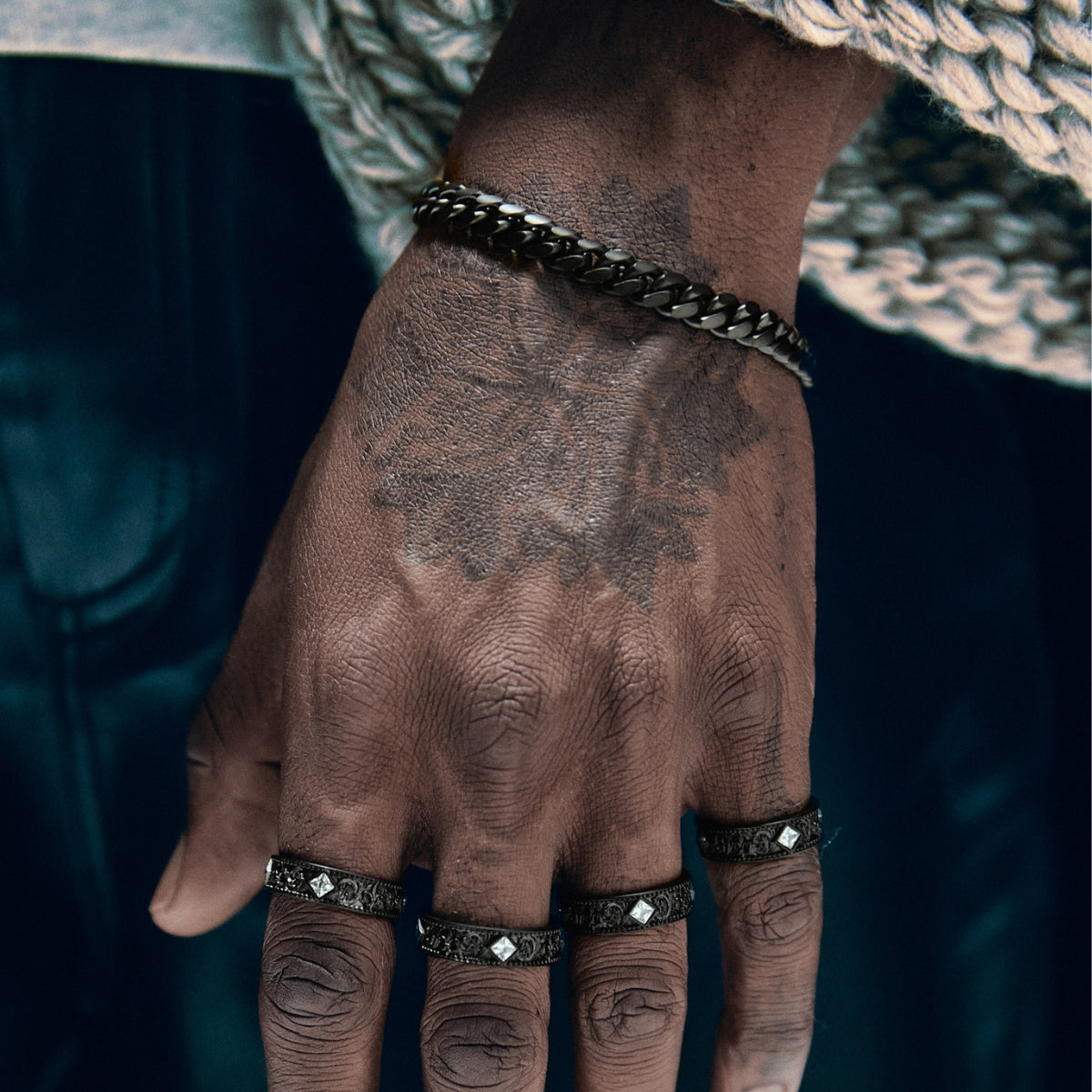 Miami Cuban Link Bracelet - Black (8mm)