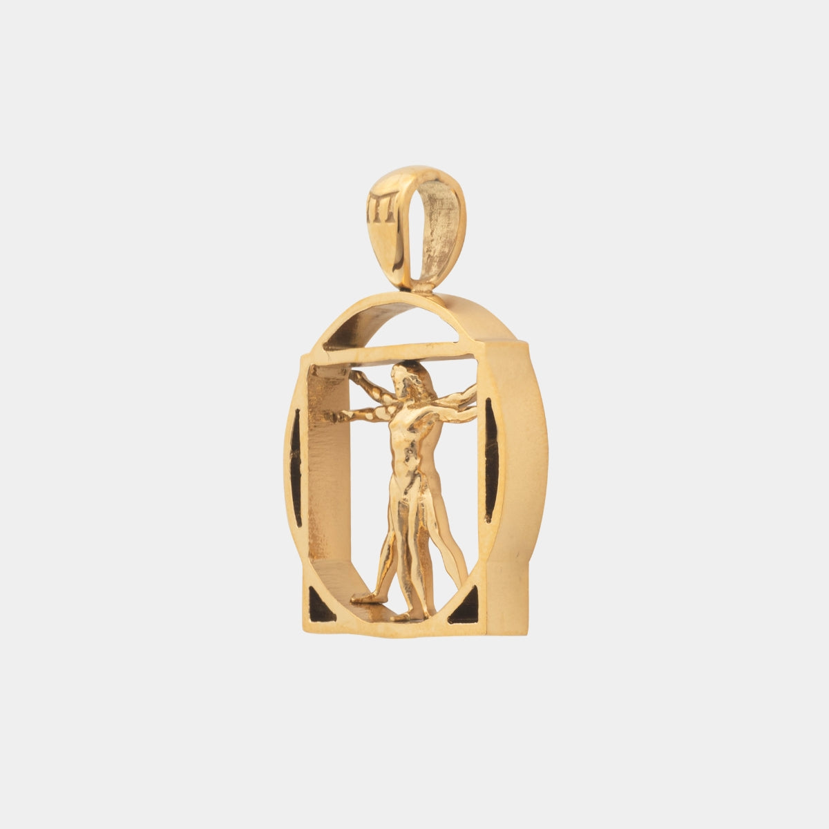Vitruvian Man Pendant - Gold - MARCOZO