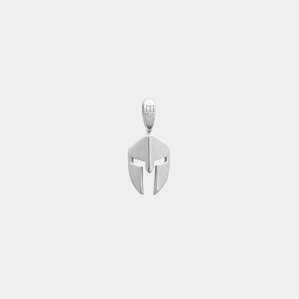 Mini Spartan Charm - White Gold
