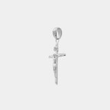Classic Crucifix Pendant - White Gold