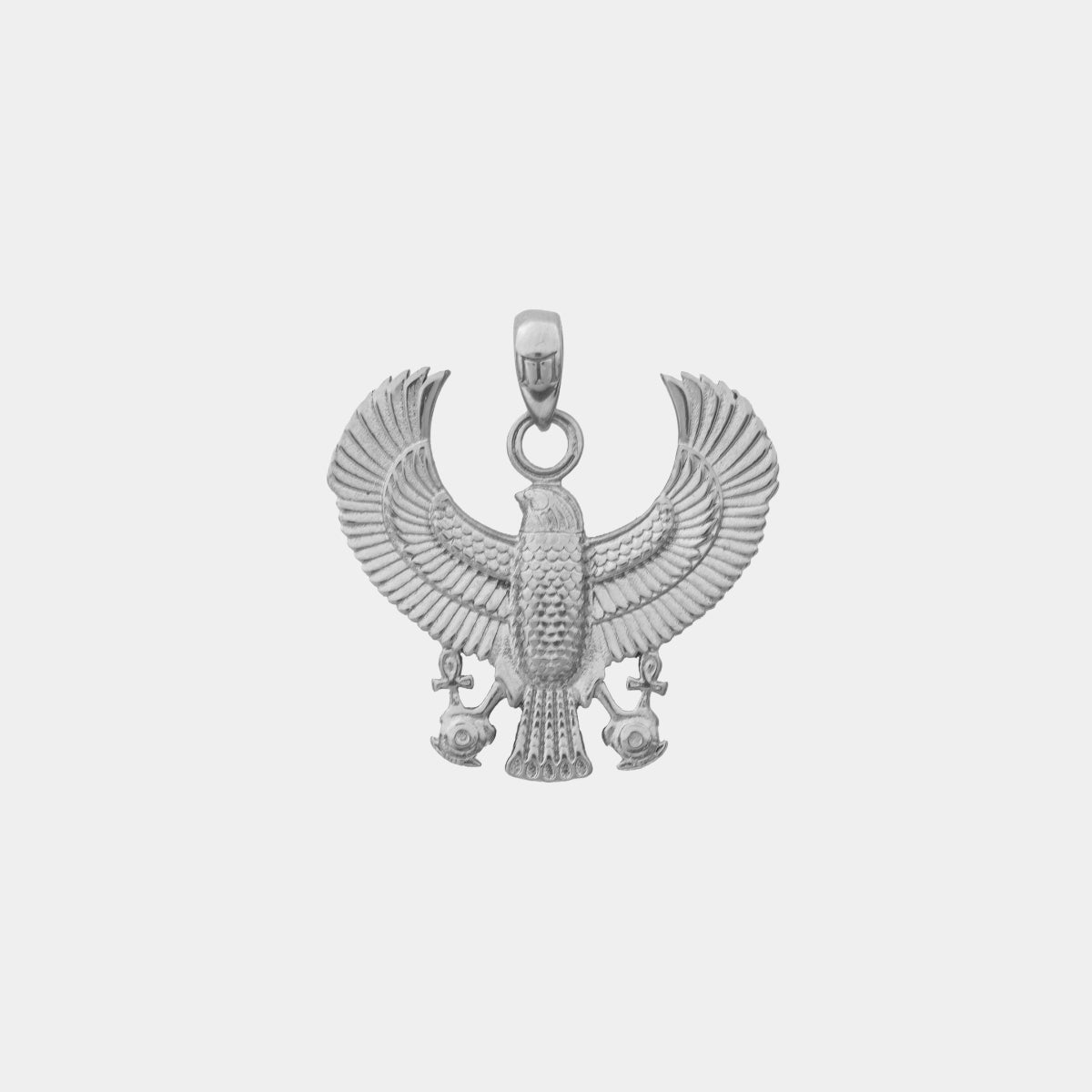 Horus Bird Pendant - White Gold - Marcozo