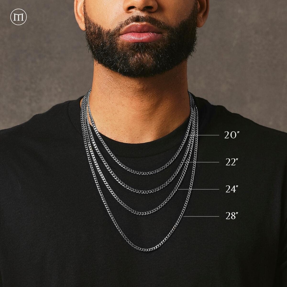 Cuban Link Chain - White Gold (3mm) - Marcozo