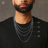 Cuban Link Chain - White Gold (3mm) - Marcozo