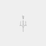 Mini Trident Charm - White Gold - MARCOZO