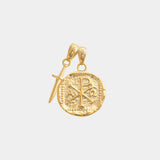 Crusader Cross Pendant Set - Gold - MARCOZO