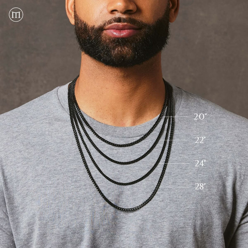 Cuban Link Chain - Black (3mm) - Marcozo