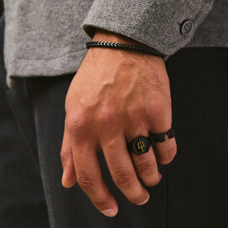 Trident Ring - Black