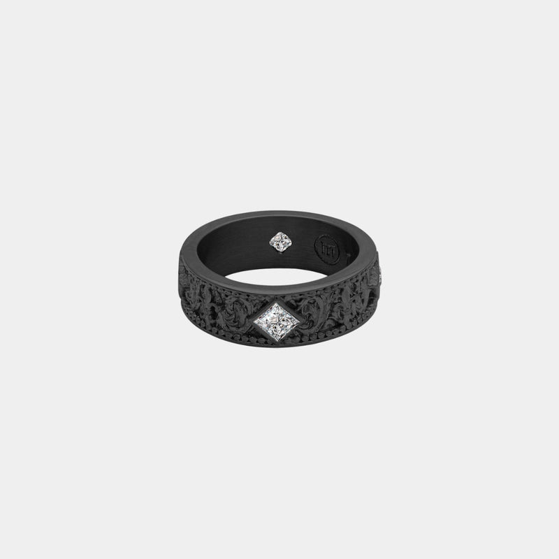 Crown Ring - Black Diamond